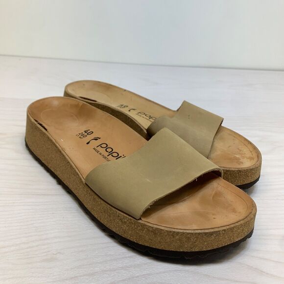 Papillio Birkenstock Sandals Womens 40 US 9 Glenda Missing Straps Suede Slides - Picture 1 of 11